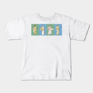 Ladies of the Villa of Ariadne - Flora, Medea, Leto and Diana Kids T-Shirt